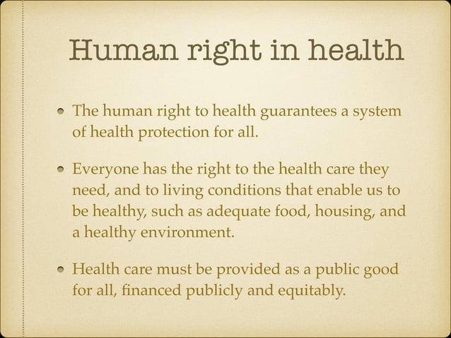 Human rights in health care | PDF | Medical Health