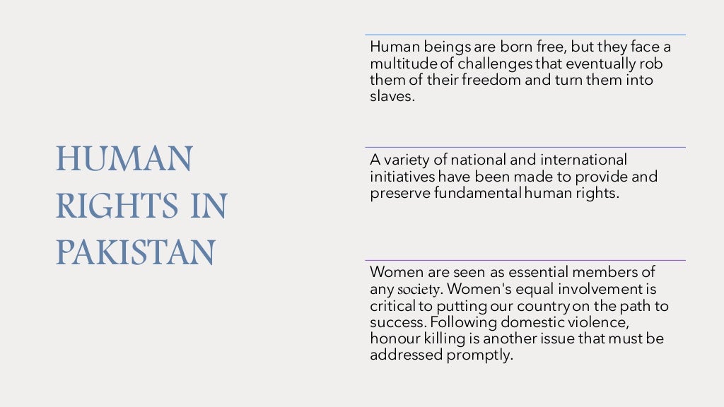 human rights in pakistan assignment