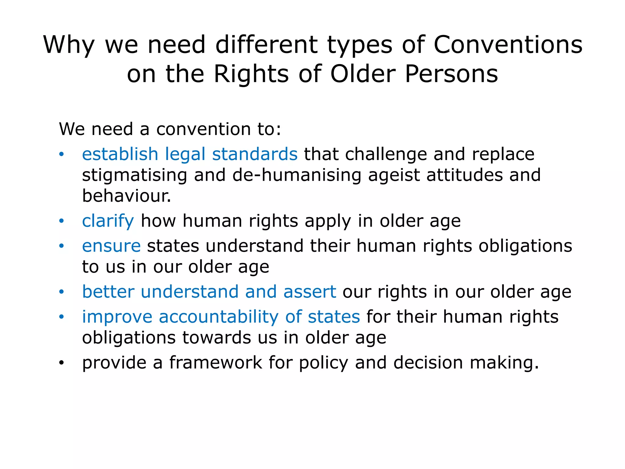 Senior Citizens Rights Human rights of older persons | PPTX