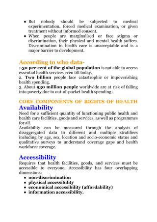 Individual Rights In Healthcare HUMAN RIGHTS | PDF