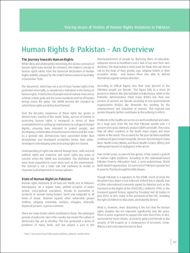 how can we protect human rights in pakistan essay