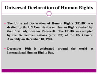 Human rights and its execution's in the world | PPT