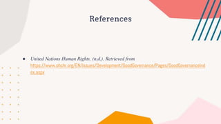 Human rights and good Governance | PPTX