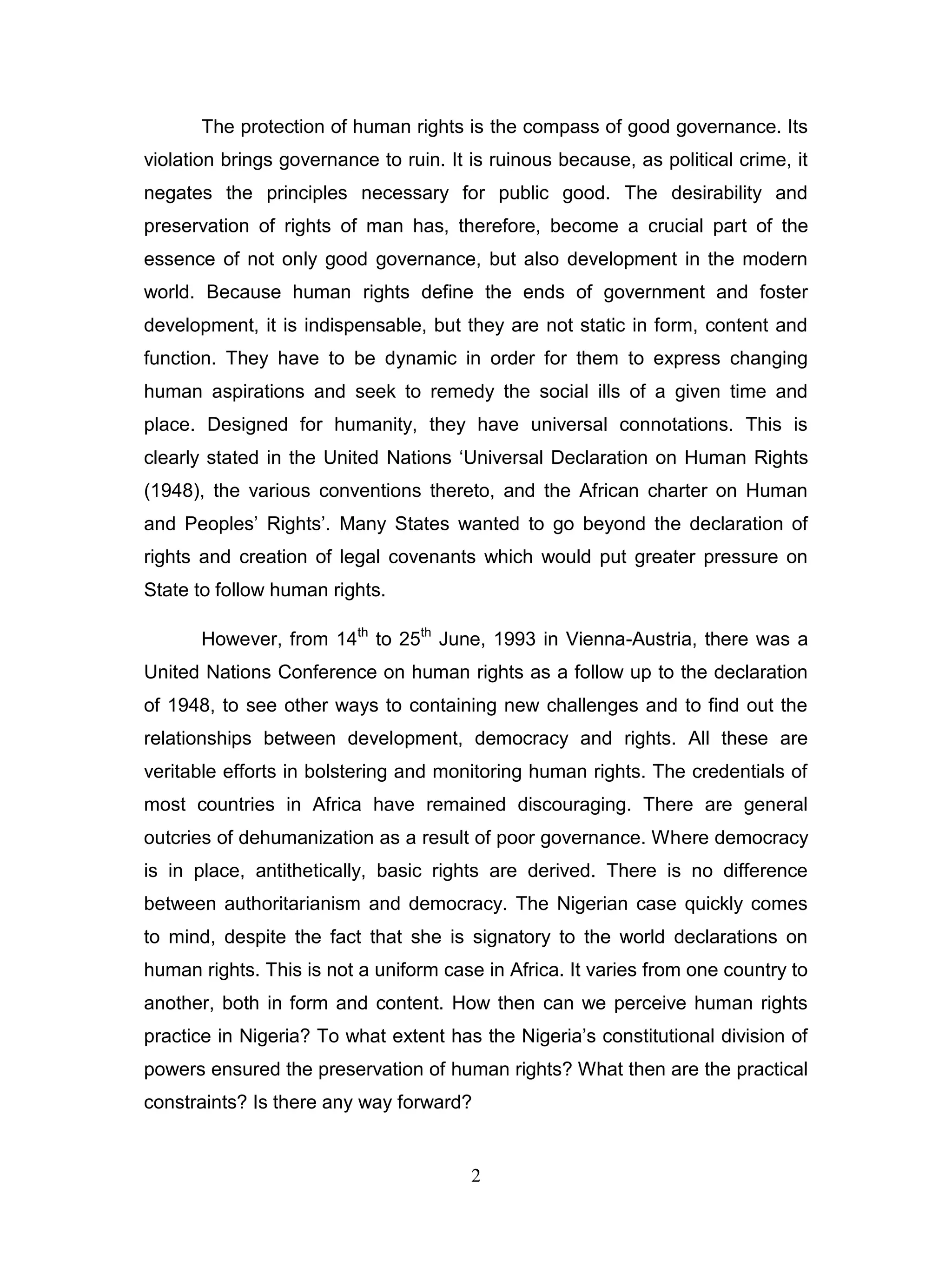 Human rights, rule of law and governance | DOCX