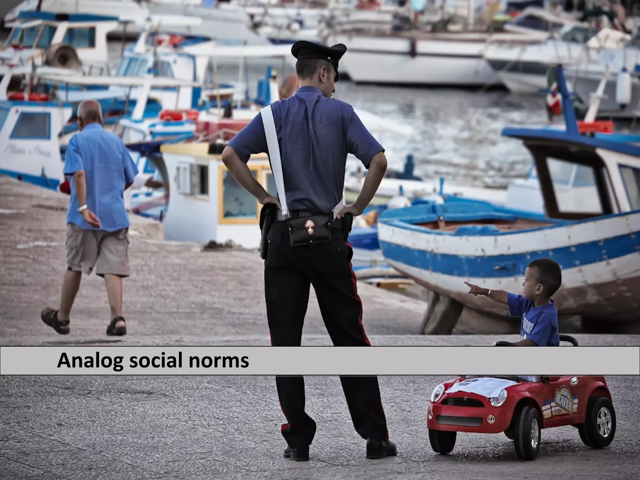 Analog social norms
 