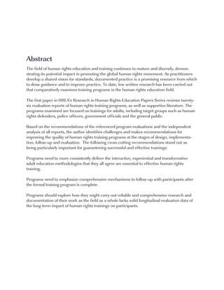 Human Rights Training for Adults | PDF