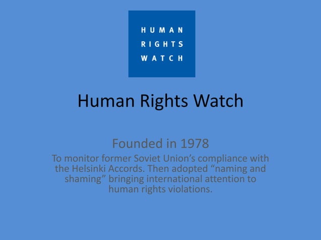 Human rights watch | PPTX