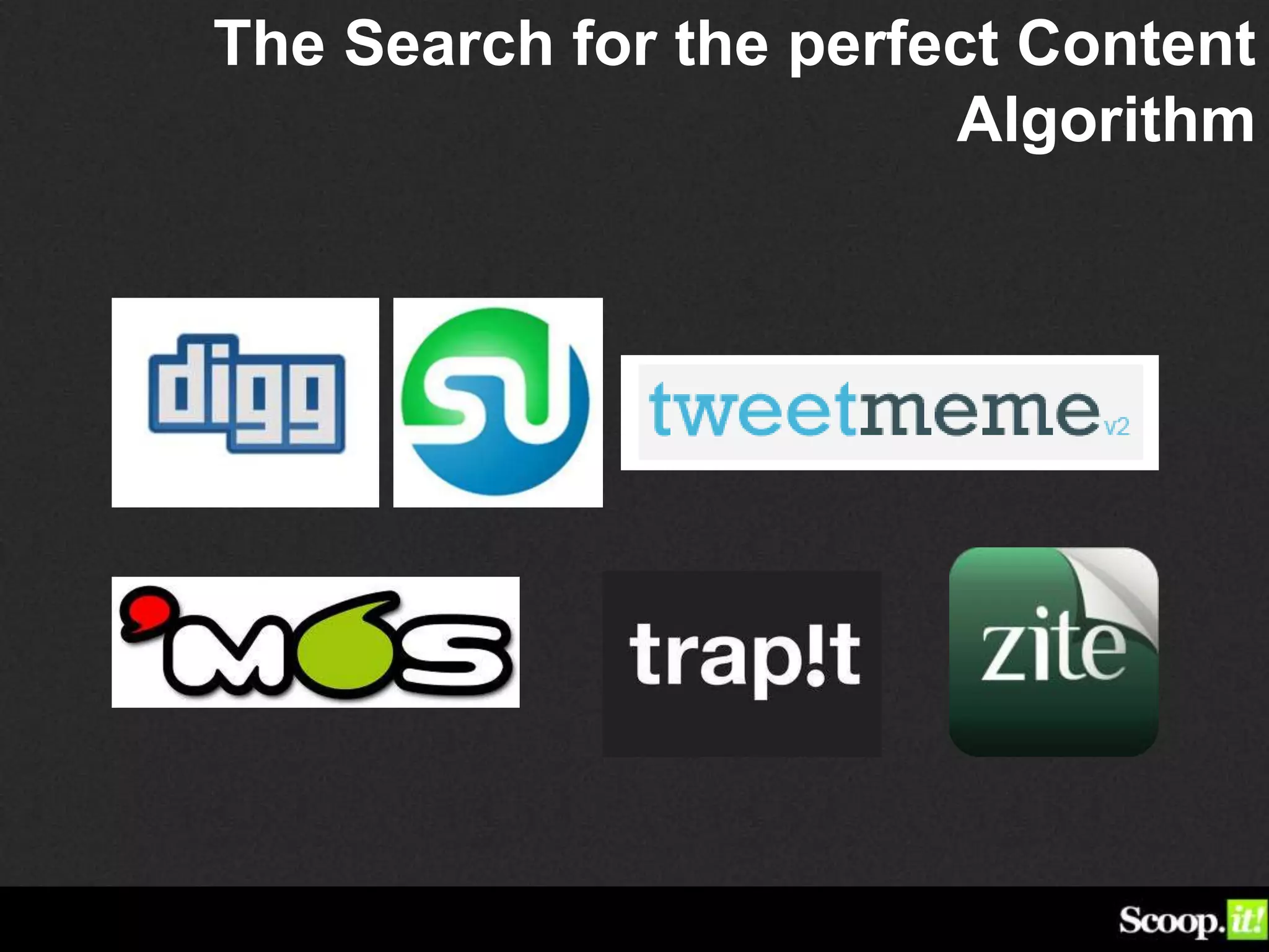 The Search for the perfect Content
Algorithm