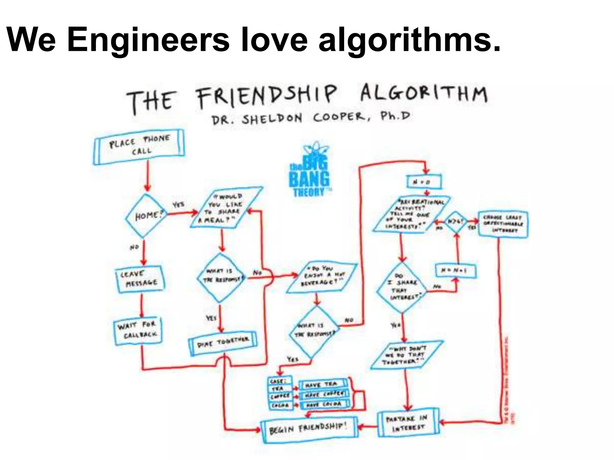 We Engineers love algorithms.
