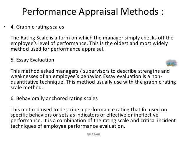 essay evaluation method