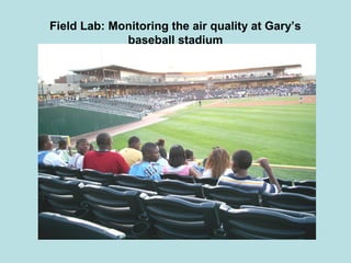 Field Lab: Monitoring the air quality at Gary’s
baseball stadium
 