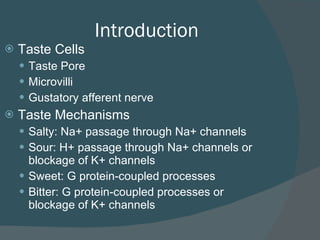 Human Salty And Bitter Taste Mechanisms | PPT