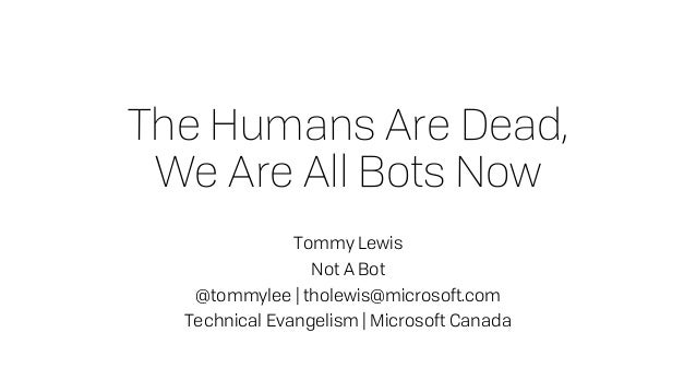 Now we are dead