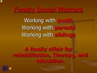 Family Social Workers ,[object Object],[object Object],[object Object],[object Object]