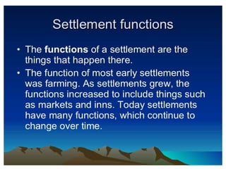 Human settlements and urbanization