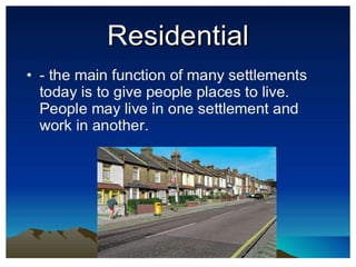 Human settlements and urbanization