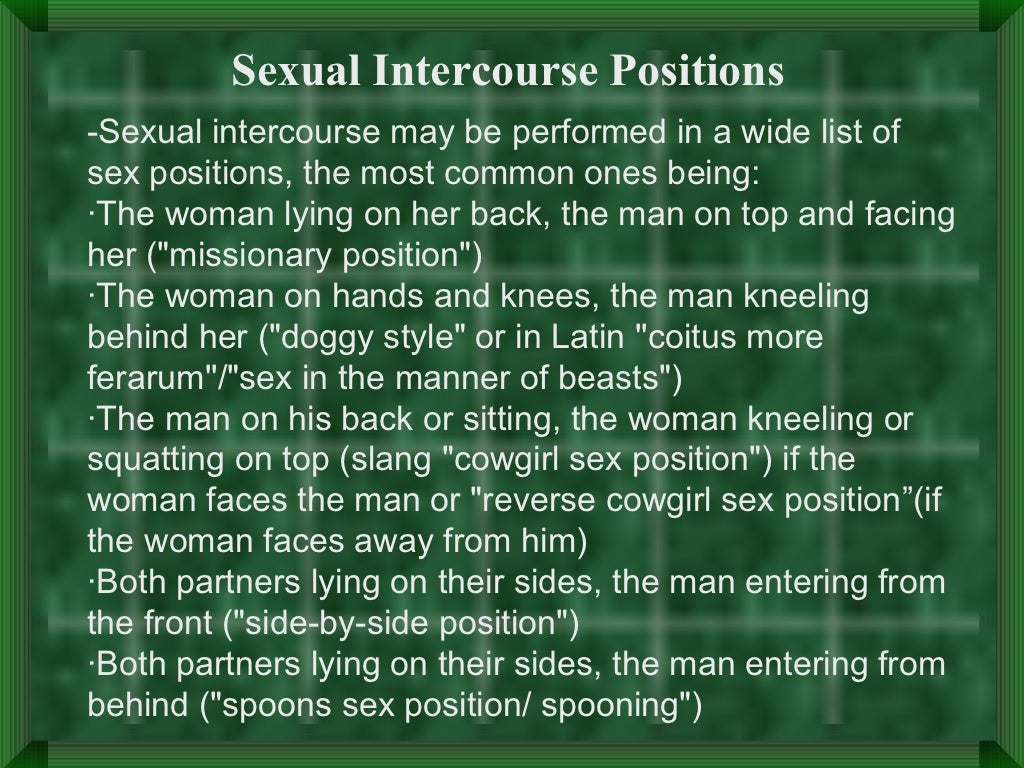 Human sexual intercourse