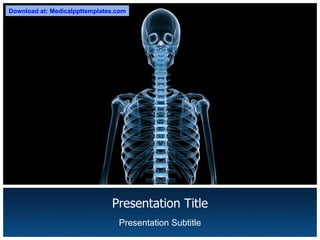 Presentation Title Presentation Subtitle Download at: Medicalppttemplates.com 
