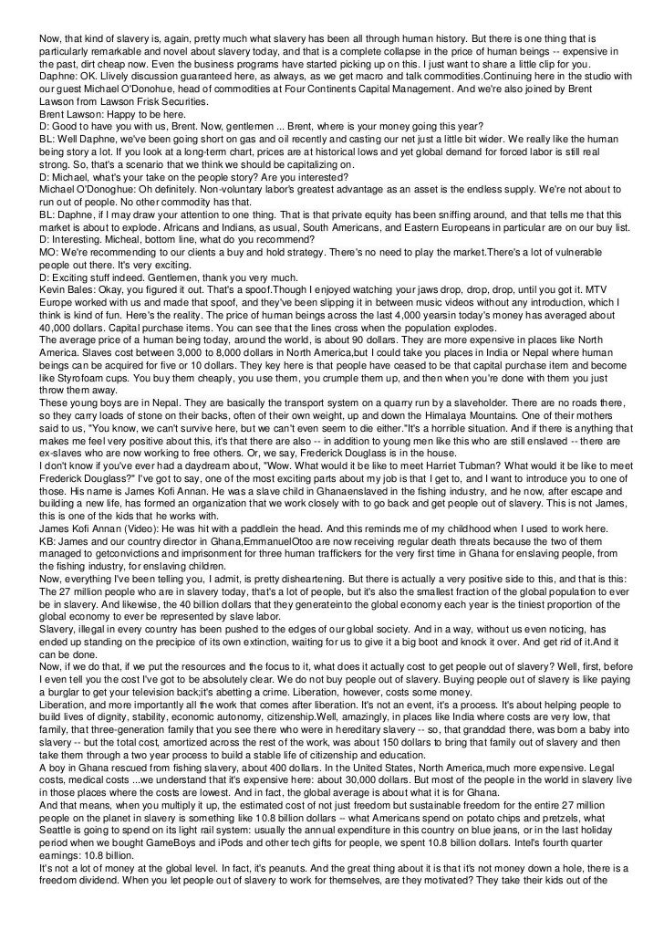 Human slavery ted talks transcript