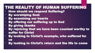 Suffer Example HUMAN SUFFERING RELATED TO ALL FORMS OF PAIN | PPTX
