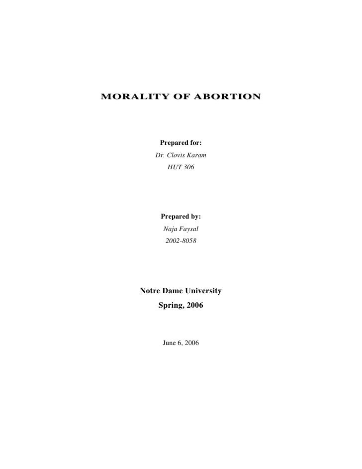 Term papers on abortion