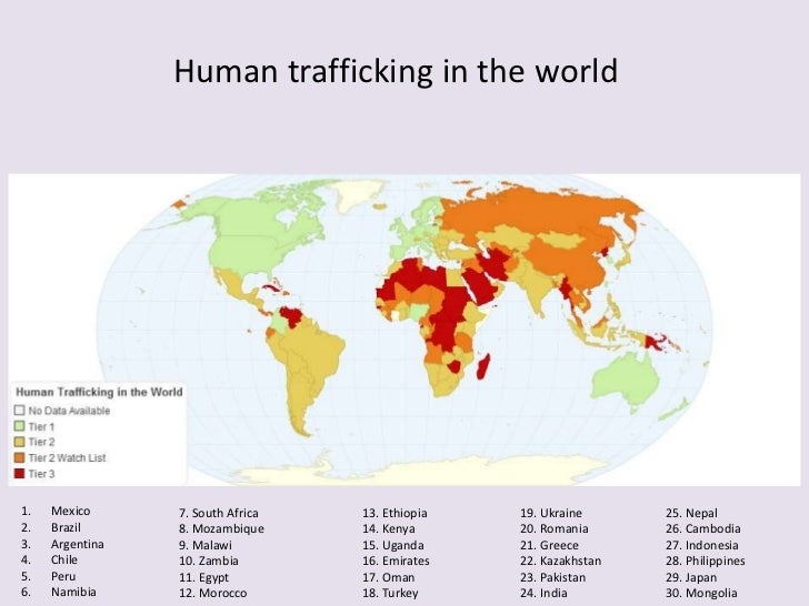 Human Trafficking Statistics Map