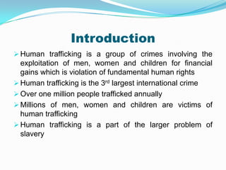 human trafficking essay introduction