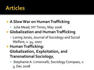 Human Trafficking And Globalization