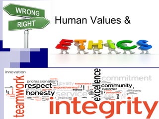 Human Values &
 