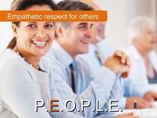 P. E .O.P.L.E. Empathetic respect for others 