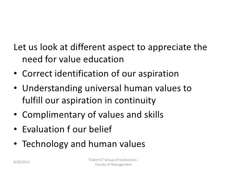 Essays on human values