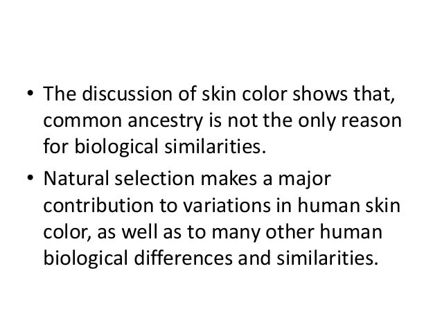 Skin Color Evidence Against Natural Selection Skin Color Evidence Against Natural Selection