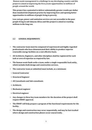 Human waste bank proposal, | PDF