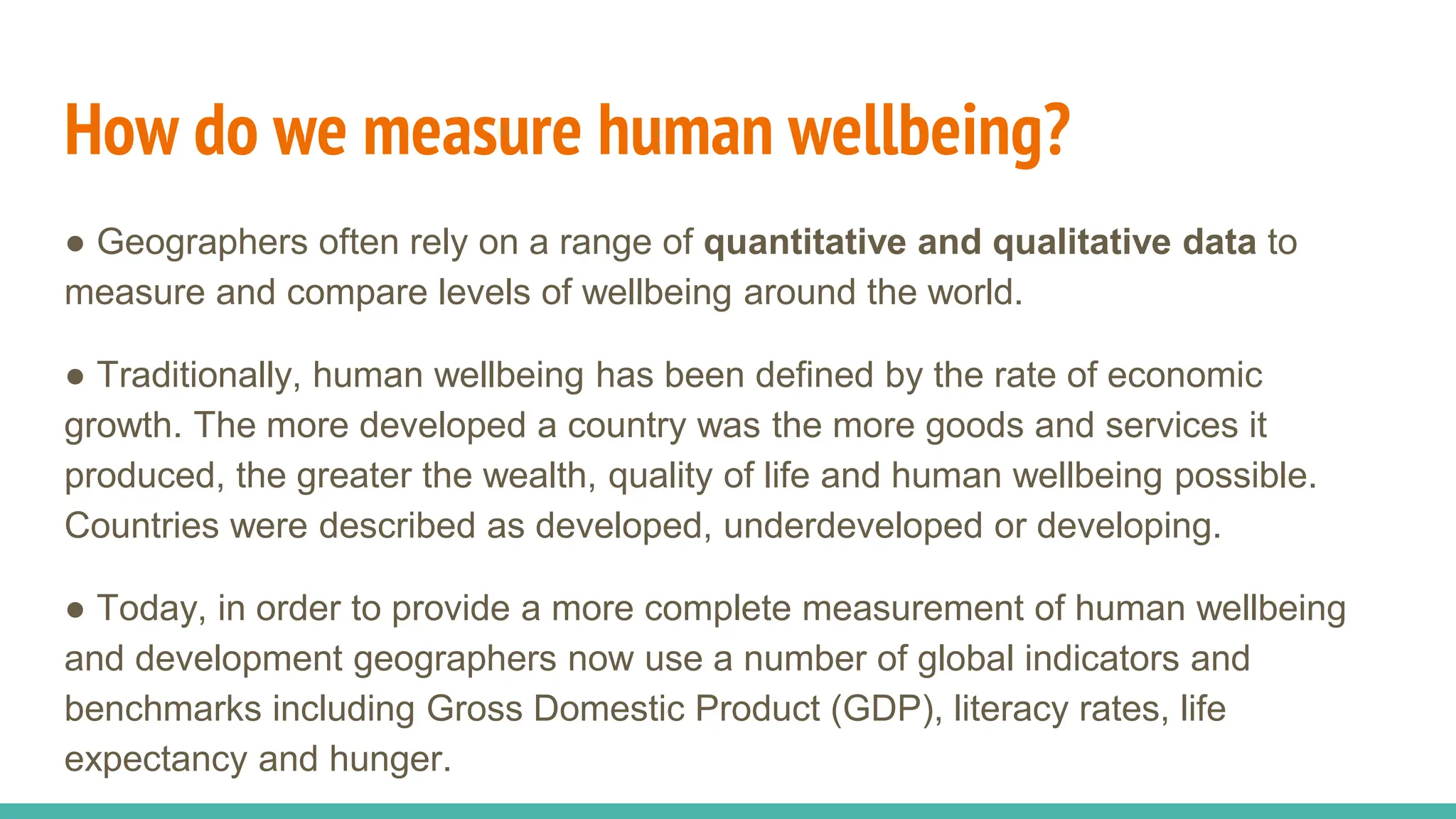 Human Wellbeing definition and measurement show [Autosaved].pptx
