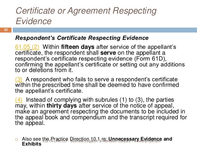 appeals rules 61 62 and 63 rules of civil procedure rro 1990 reg form 61 a