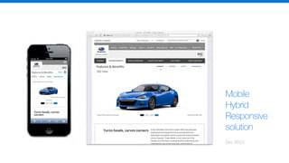 Dec 2012
Mobile
Hybrid
Responsive
solution
 