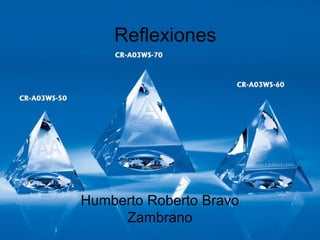 Reflexiones

Humberto Roberto Bravo
Zambrano

 