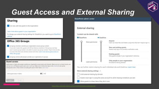 Guest Access and External Sharing
https://docs.microsoft.com/en-us/microsoftteams/teams-dependencies
 