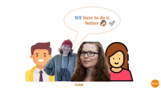 TEAM
WE have to do it
better ✅
 