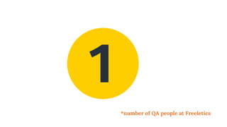 *number of QA people at Freeletics
 