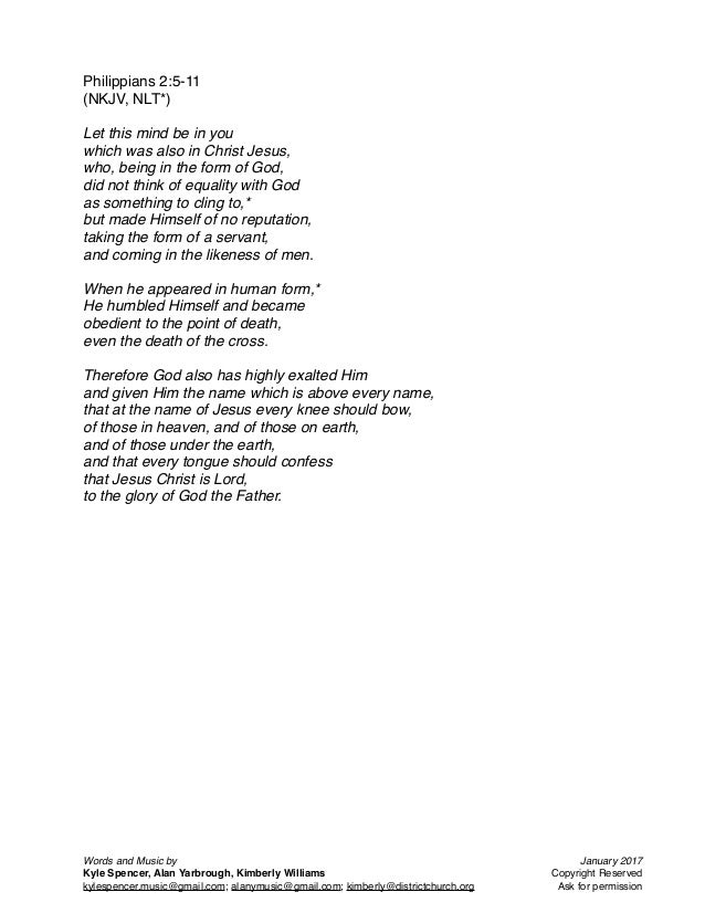 Humble King (Kenotic Hymn) Chord Chart