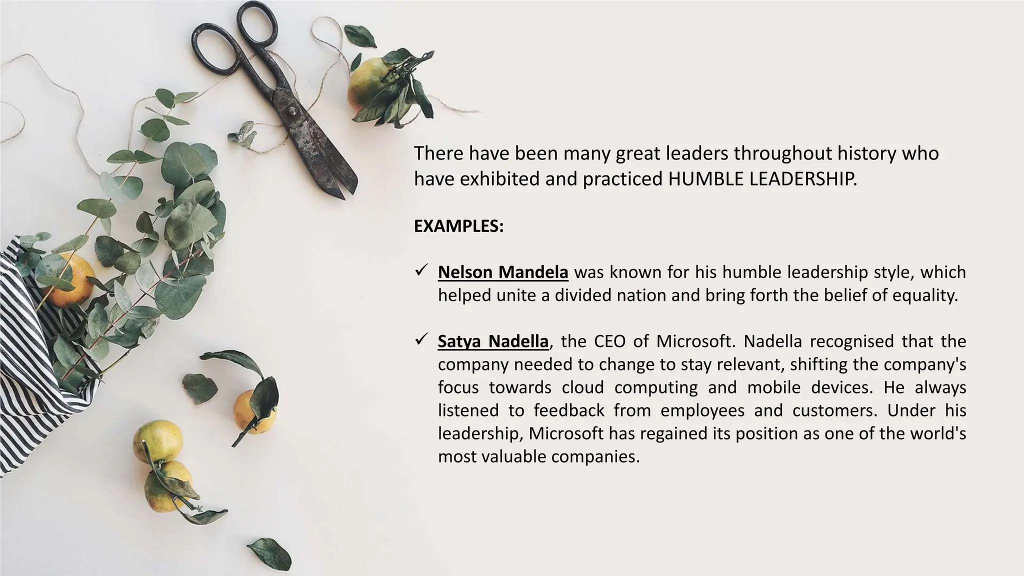 Humble Leadership deals with being humble | PPTX