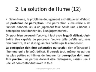 Hume, La règle du goût (G. Gay-Para)