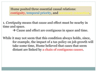 Hume On Causality - short summary details | PDF