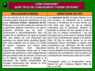 LES IDEESLes idees no estan desconnectades en la ment, sinó que estan associades formant una xarxa conceptual. Aquesta xarxa es construeix d’acord a uns principis o lleis (mecanismes mentals)LLEIS D’ASSOCIACIÓ D’IDEESSemblança: asssociem idees que comparteixentretsContigüitat: les idees que un cops’hanpresentat juntes tendeixen a associar-se d’aquesta maneraCausa-efecte: la reiterada successió de dos fenòmensprodueixen la ment la idea de «conjuncióconstant» o forçavinculant entre ells.
