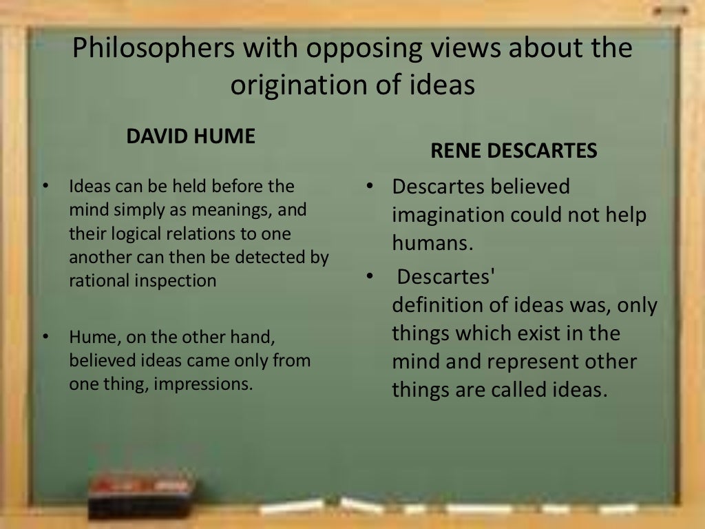 Hume and descartes on the theory of ideas