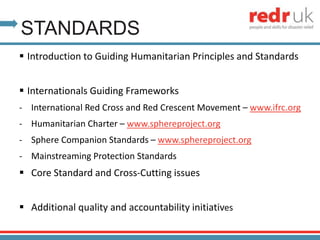 Ifrc Principles Raising Standards in Humanitarian Response | PPTX