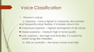 Rarest Voice Types Mediums of the Performing Arts | PPTX