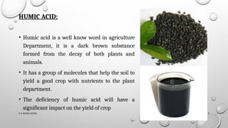 Humic acid and fulvic Acid K R. pptx | PPT