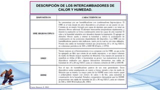 DESCRIPCIÓN DE LOS INTERCAMBIADORES DE
CALOR Y HUMEDAD.
 